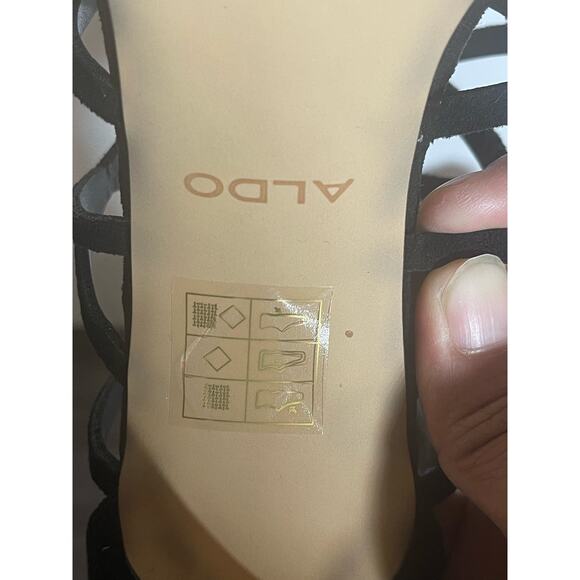 Aldo Adaodda Black Gladiator Womens Size 9 New With Tags NWT - Picture 8 of 8